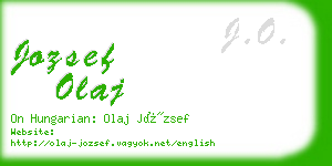 jozsef olaj business card